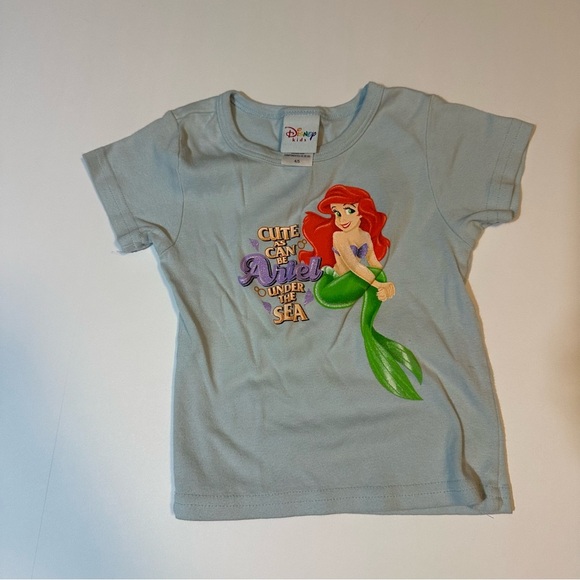 Vtg Y2K Disney Kids The Little Mermaid T Shirt Cute As Can Be Under The Sea - Picture 1 of 5